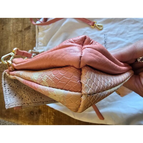 Hammitt Dillon Shoulder / Crossbody Bag Pink Himalayan Snake   EUC - Picture 11 of 12